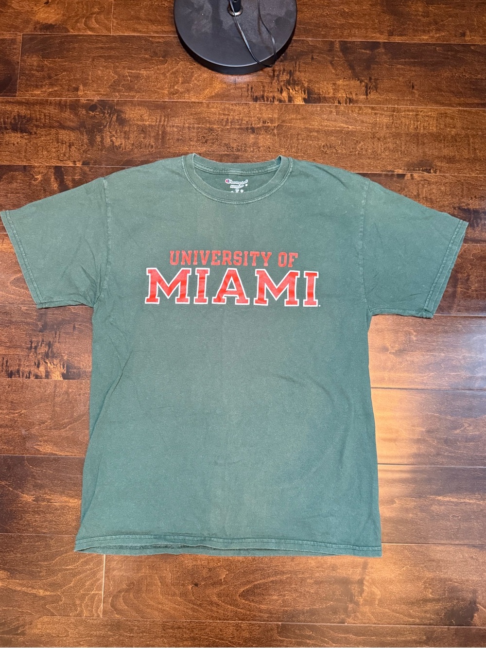 University of Miami Green Graphic Tee Size Medium